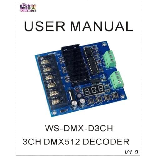 WS-DMX-D3CH/D4CH RGB LED Controller 3CH 4CH DC5V-24V 24A DMX512 Decoder Dimmer Drive for LED Strip lights lamp Constant voltage