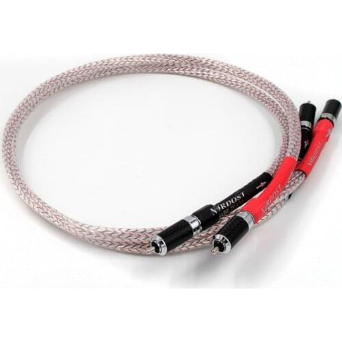 Valhalla 9 Core 7N Copper Silver RCA Cable For HIFI Audio Amplifier CD Player - Pair