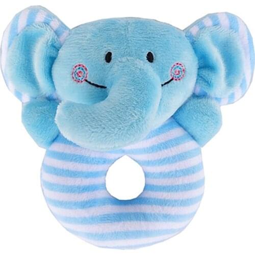 Cute Newborn Animal Baby Rattle Stroller Plush Toy Rabbit Lion Fox Animal Hand Bell Doll Soft Plush Toys Gift Rattles Mobiles