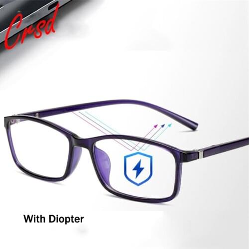 0 -1.0 -1.5 -2.0 -2.5 -3.0 -3.5 -4.0Vintage Finished Myopia Glasses Men Women Anti Blue Rays Square Diopter Myopia Glasses Frame