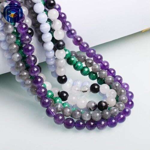 Wholesale Natural Amethyst Bead Various Material Stone 8mm Citrine Beads For Women Gifts Jewelry Making