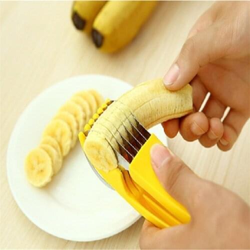 Popular Kitchen Accessories Banana Slicer Chopper Fruit Cutter Cucumber Salad Vegetable Peeler New Cooking Tool Home Creative