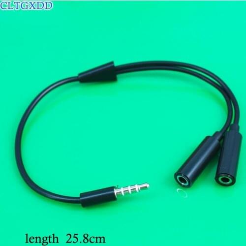 Hot sale 3.5 mm Earphone Headset for Headphone MP3 MP4 Audio Stereo Plug Y Splitter Cable Adapter Jack 1 Male to 2 Dual Female