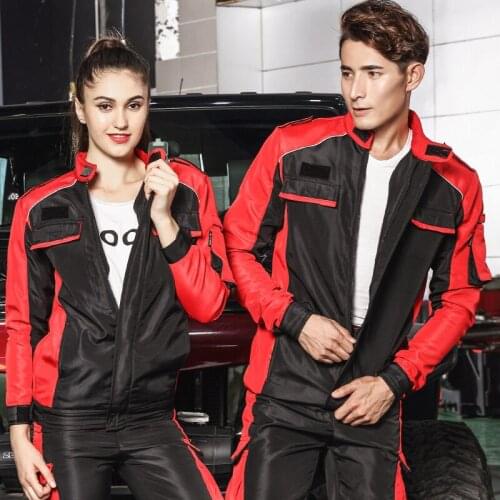 S-4XL! Big yards mens clothi!! Long sleeve auto repair work clothes for men and women in the uniform of mens wear and clothing