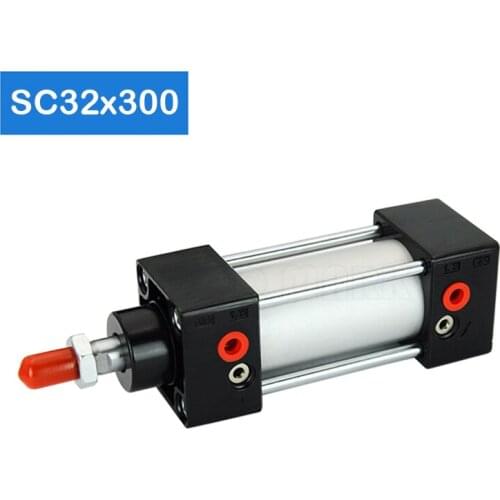 SC32X300 32mm Bore 300mm Stroke Magnet Air Sizes Small Plunger Penumatic Pressure Gauge Actuator Standard Cylinder