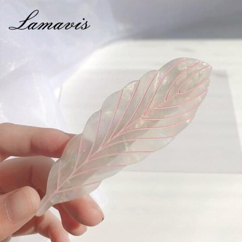 Japan And South Korea Ins Hair Accessories Cute All-Match Hairpin Girl Leaf Shape Spring Clip Lady Hair Accessories