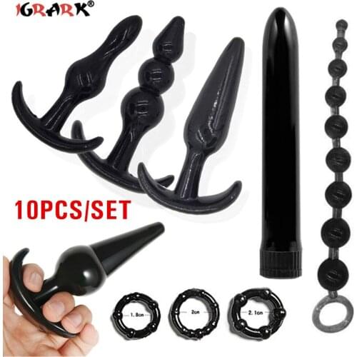 Silicone Butt Plug Dildo Vibrators Masturbation Anal Beads Vagina Plug Anus Dilator Sex Toys For Woman Men Adult 18 Bdsm Bondage