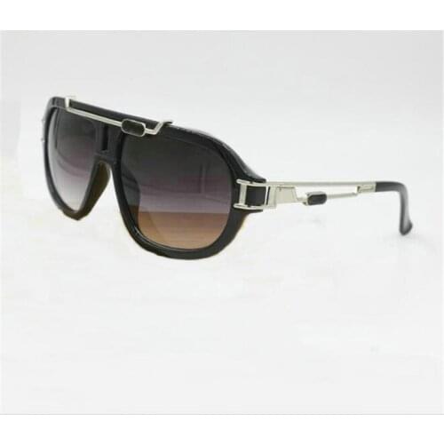 Outdoor hip hop sunglasses Man big face sunglasses Woman big face sunglasses 8018 Silver frame