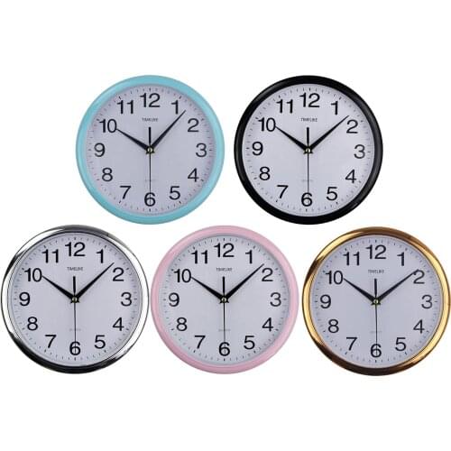 Modern Wall Clock Silent Non Ticking Round Watches Ornaments -10In Quality Quartz Battery Operated Round Home Office Decorations