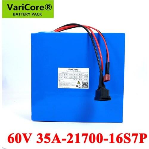 VariCore 60V 35AH 21700 16s7p Electric scooter bateria 60v Electric Bicycle Lithium Battery pack 1000W 2000W ebike batteries