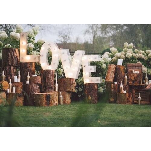 Garden wedding photo backgrounds vinyl fotografia wooden marriage backdrop photography for photo studio props photophone lv-2271