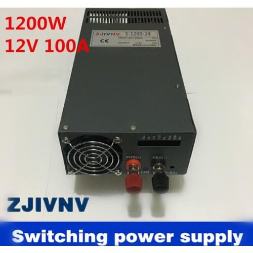 High power 1200W 12V 100A Switching Power Supply for industrial, led used AC 110v or 220V Input AC to DC (scn-1200-12)
