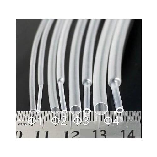 1meter/lot Heat Shrink Tubing Tube transparent Color 1mm 1.5mm 2mm 3mm 3.5mm 4mm 5mm 6mm