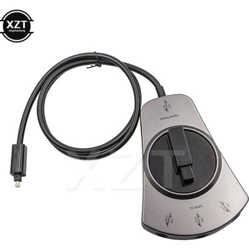 1pcs 3-Way Digital SPDIF Optical Audio Switch Toslink Cable Switcher Selector Hub for DVD CD player new high quality
