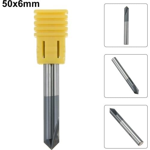 CNC Carbide Chamfering Milling cutter 90 Degree Coated 2 flutes Deburring End Mill Engraving and Carving Router Bit