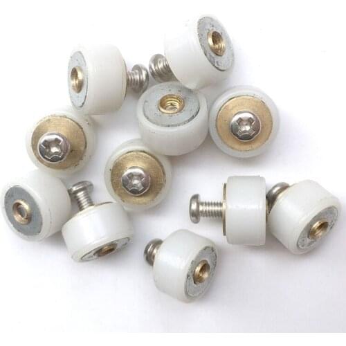 10pcs window wheel small pulley nylon copper core wheel screen window accessories old slide window pulley roller