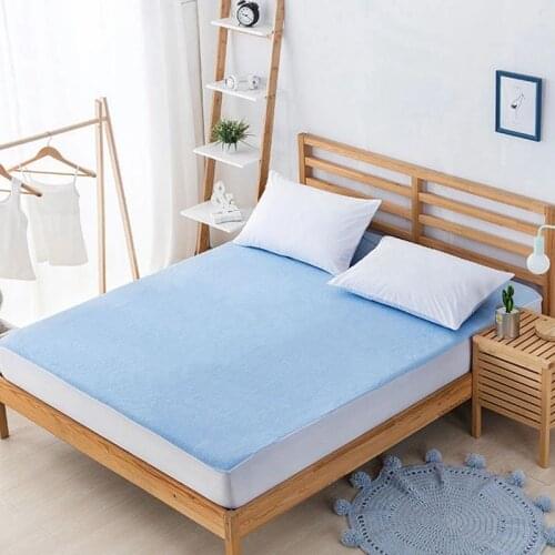 100% Cotton Waterproof Antibiosis And Anti Mites Bed Cover Mattress Protector Cover For Bed Wetting