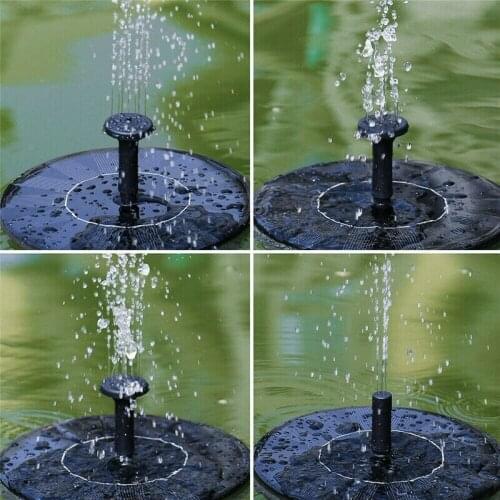 Round Solar Fountain Birds Bath Landscape Floating Water Pump Outdoor Garden Pool Pond Waterfall Decor Solar Powered Fountain