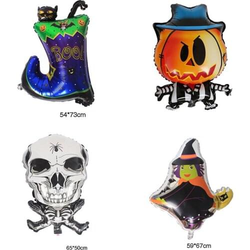 1X Halloween Pumpkin Witch Pirate Foil Balloon Halloween Party Decoration Supplies