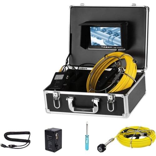 23mm 1000 TVL HD Lens Pipe Pipeline Inspection Camera 20-50m Drain Sewer Industrial Endoscope Plumbing System 7 Inch LCD Monitor