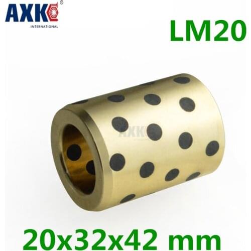 4pcs 20x32x42 Mm Linear Graphite Copper Set Bearing Copper Bushing Oil Self-lubricating Bearing Jdb Free Shipping Lm20uu Lm20