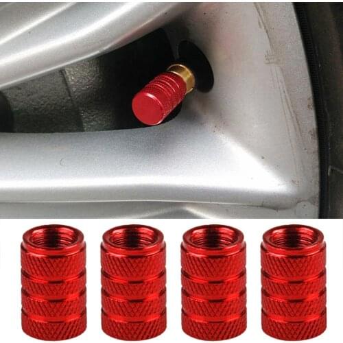 4Pcs Aluminum Alloy Car Wheel Tyre Tire Air Pressure Valve Stem Cap Dust Cover