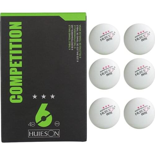 6pcs 3 Star Ping Pong Balls 40mm/1.57in in Diameter 2.9g Table Tennis Ball for Competition Training ABS Plastic Ping Pong Balls