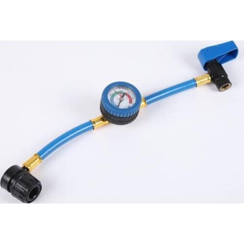 Car air conditioning refrigerant hose pressure gauge for R134a refrigerant air conditioner tools