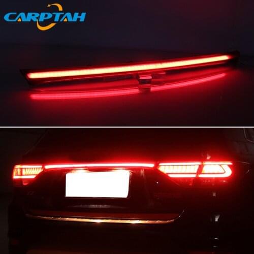 Carptah Rear Bumper Trunk Tail Light For Kia Rio Xline 2017 - 2020 Car LED Reflector Brake Lamp Turn Signal Driving Fog Light