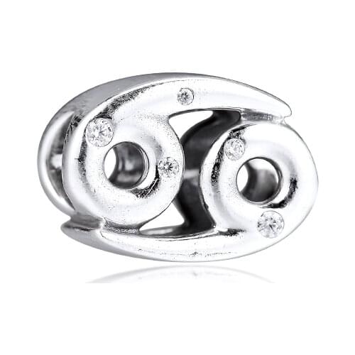 CKK Fit Pandora Bracelet Sparkling Cancer Zodiac Charms Silver 925 Original Beads for Jewelry Making Sterling Silver Berloque