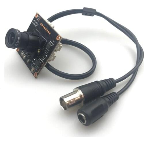 CCTV 1/2.8" Sony Sensor IMX 307+FH8550 3.6mm LENS AHD TVI CVI CVBS 4in1 2.0MP Starlight camera module board with Video Cable