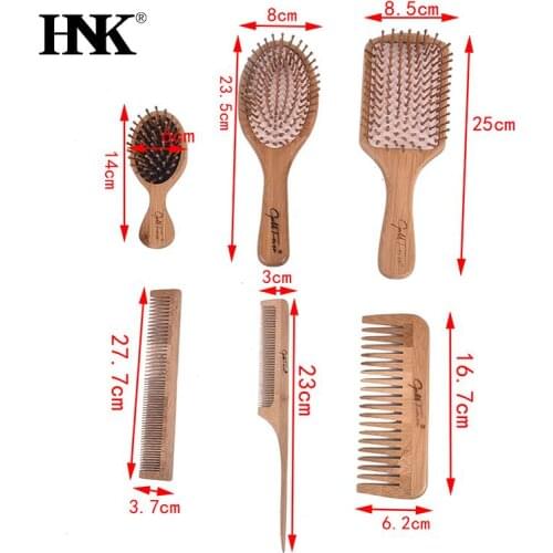 1PC Wood Comb Professional Healthy Paddle Cushion Hair Loss Massage Brush Hairbrush Comb Scalp Hair Care Healthy bamboo comb