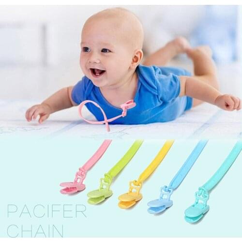 Baby silicone pacifier chain toy anti-drop chain detachable pacifier clip environmental protection and elastic pacifier chain