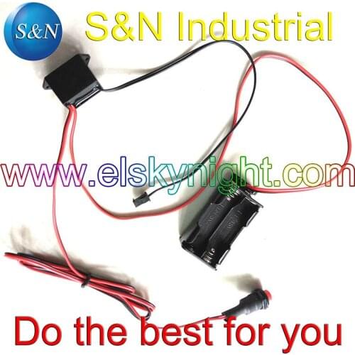 EL inverter 6V4AA battery case on/off for 5-10 meters el wire using for tron dancing,advertising and display