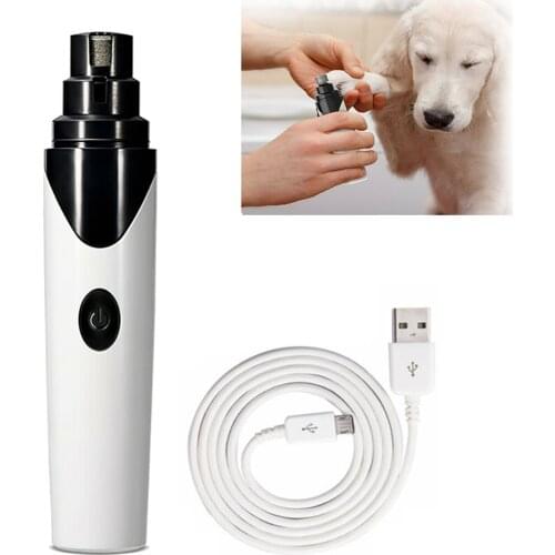 Electric Dog Nail Grinder USB Charging Cats Nail Trimmer Polisher Low Noise Nail Clipper For Dogs Grooming Tool Free Shipping
