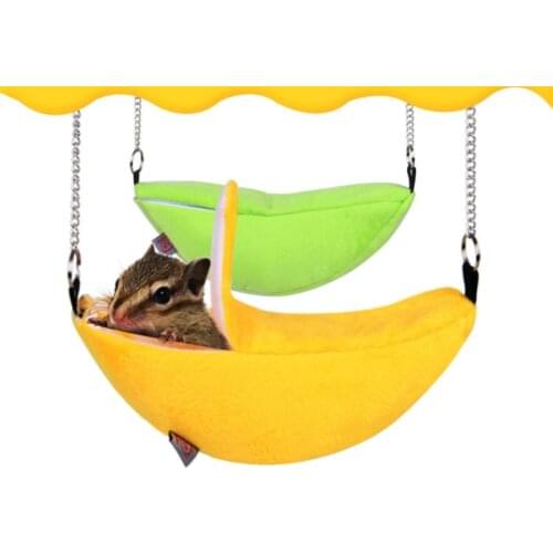 Hamster Banana Nest Winter Warm Hanging Hammock Hanging Nest Moon Boat Shaped Hut Small Pet Cotton Nest