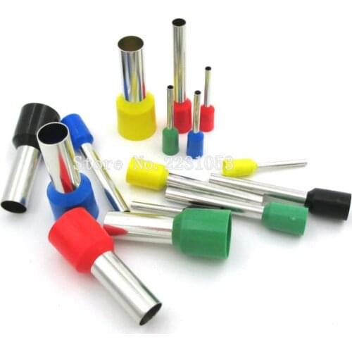100PCS/LOT E1008 Tube insulating Insulated terminals 1MM2 Cable Wire Connector Insulating Crimp Terminal Connector VE1008 18AWG