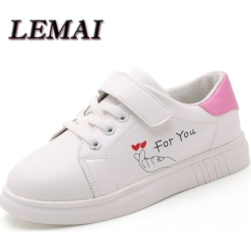 2021 Kids Shoes Girl Sneakers Shoes Children Sport Running Leather Waterproof Mesh Shoes Boys Sneaker Teen Brand School Trainers