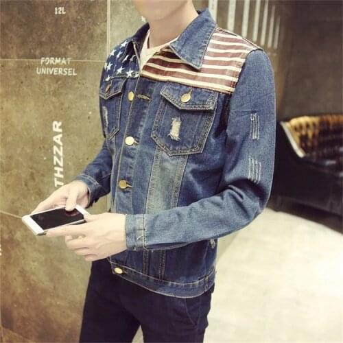 Unisex Jeans Coat Black/White/Red Streetwear Hip Hop Fashion Casual Slim Casual Denim Jacket Men Windbreaker Bomber Jacket