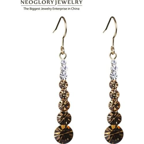 Neoglory Charm Auden Rhinestone Beads Long Drop Earrings For Women Fashion Jewelry Hot 2020 New