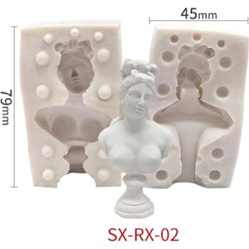 New Great Artist Figure Head David Plaster Portrait Model Candle Making Mould Candle Resin Silicone Epoxy Mold Aromatherapy