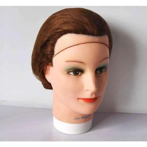 Whole sale 1000pcs hairnet nylon hair nets invisible disposable hair nets 20inch brown color beard cover