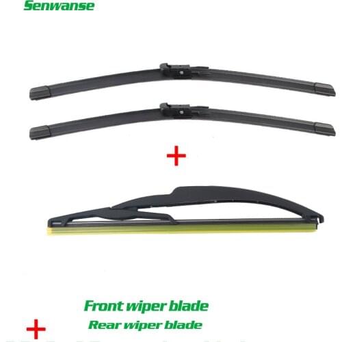 Senwanse Front and rear Wiper Blades For Smart Fortwo 2007-2015 Windshield Windscreen wiper 23"+21"+10"