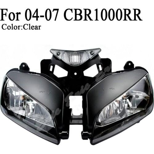 Motorcycle Front Headlight Lamp Assembly For Honda CBR1000RR 2004 2005 2006 2007 Clear Lens