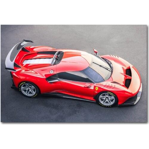 Posters and Prints Ferraris P80 C Red Car Sport Car Supercar Wall Art Picture Canvas Art Painting For Home Room Decor