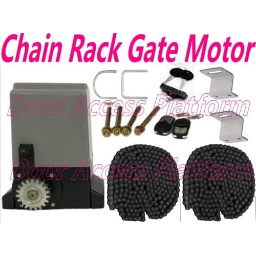 1400lbs,600KG Gate Power Sliding Door Opener with 2 x 10ft Chains AC220V Door Access Controller Private property Gate Corekit