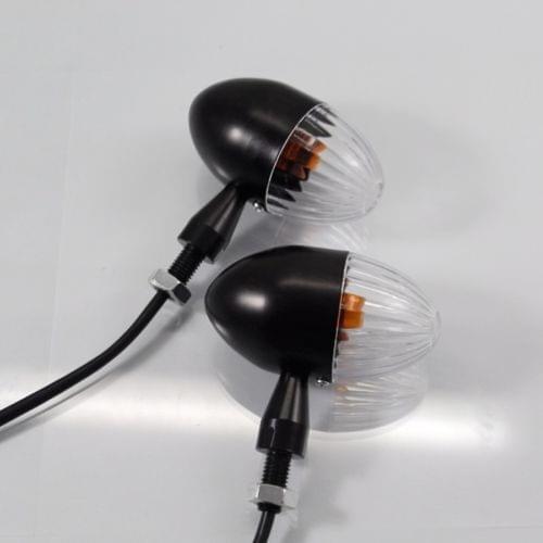 Clear Rugby Turn Signal Lamp For Honda Kawasaki Suzuki Yamaha Harley Triumph VT