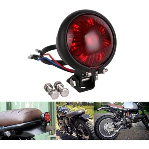 Motorcycle LED 12V Adjustable Cafe Racer Style Stop Tail Light Motorbike Brake Rear Lamp Taillight for Chopper Bobbe