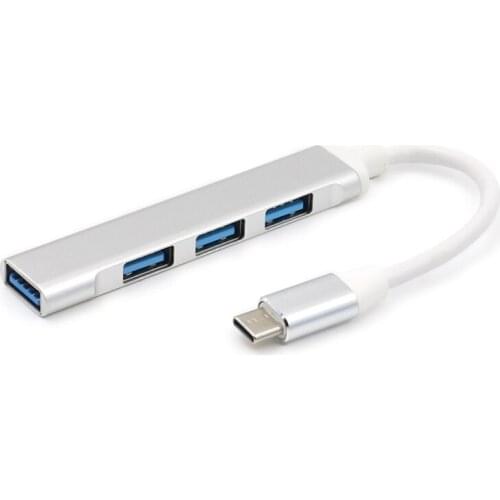 Universal Metal USB C HUB Type C to 3x USB 2.0 + USB 3.0 4 Port Splitter Adapter HUB For Laptop PC Computer Mobile Phone