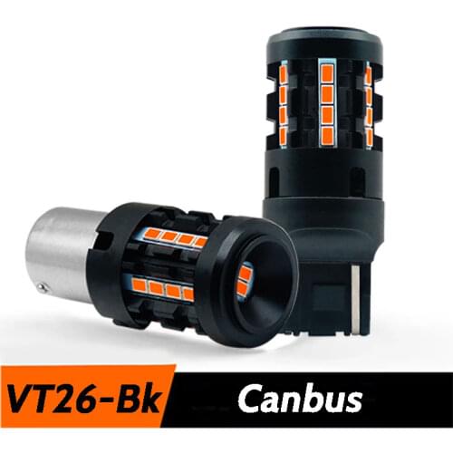 2pcs T20 7440 7440NA W21W WY21Y LED Canbus No Error No Hyper Flash 2000lm LED Signal/Back up Bulb 6000k White/Amber Yellow